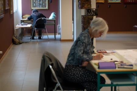 57 MTLS Trebnje - Ruslana Anichyna med ustvarjanjem, foto Bostjan Pucelj (4)